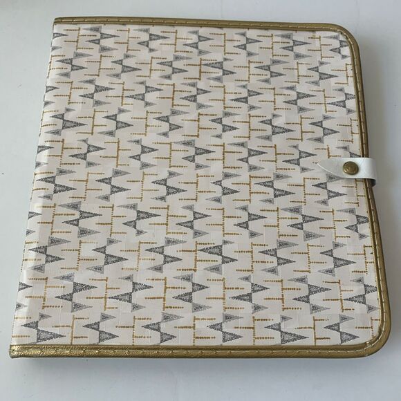 Vtg  Boye / Denise  Needle Master Set  Vinyl Atomic Pattern Snap Case - COMPLETE - Picture 4 of 5